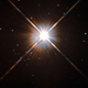 Una imagen de la estrella Proxima Centauri, captada desde el Telescopio Espacial Hubble.